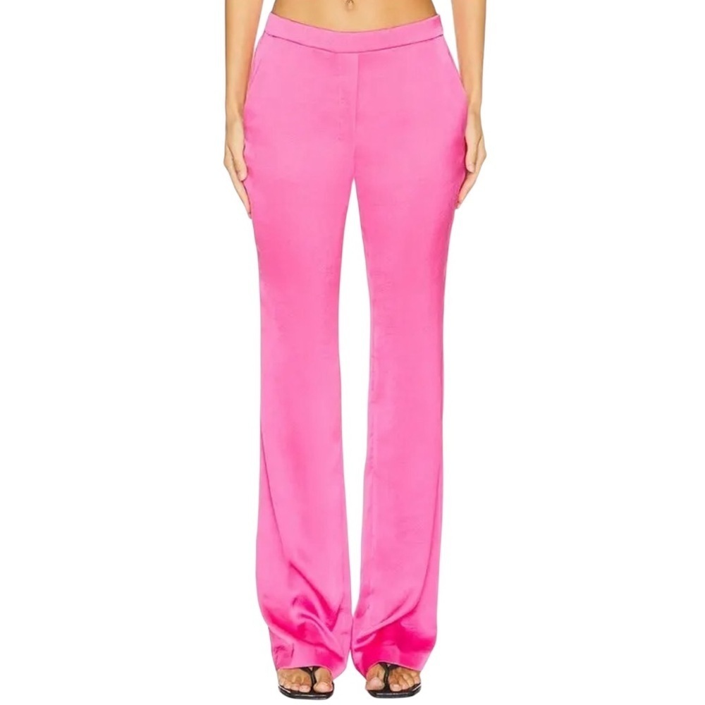 Rachel Zoe Women’s Pink Wide Leg Satin Pants Size Small 30” Inseam
